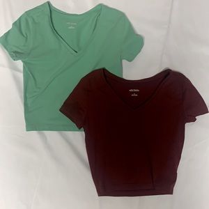 2 pack wild fable red and green basic tees